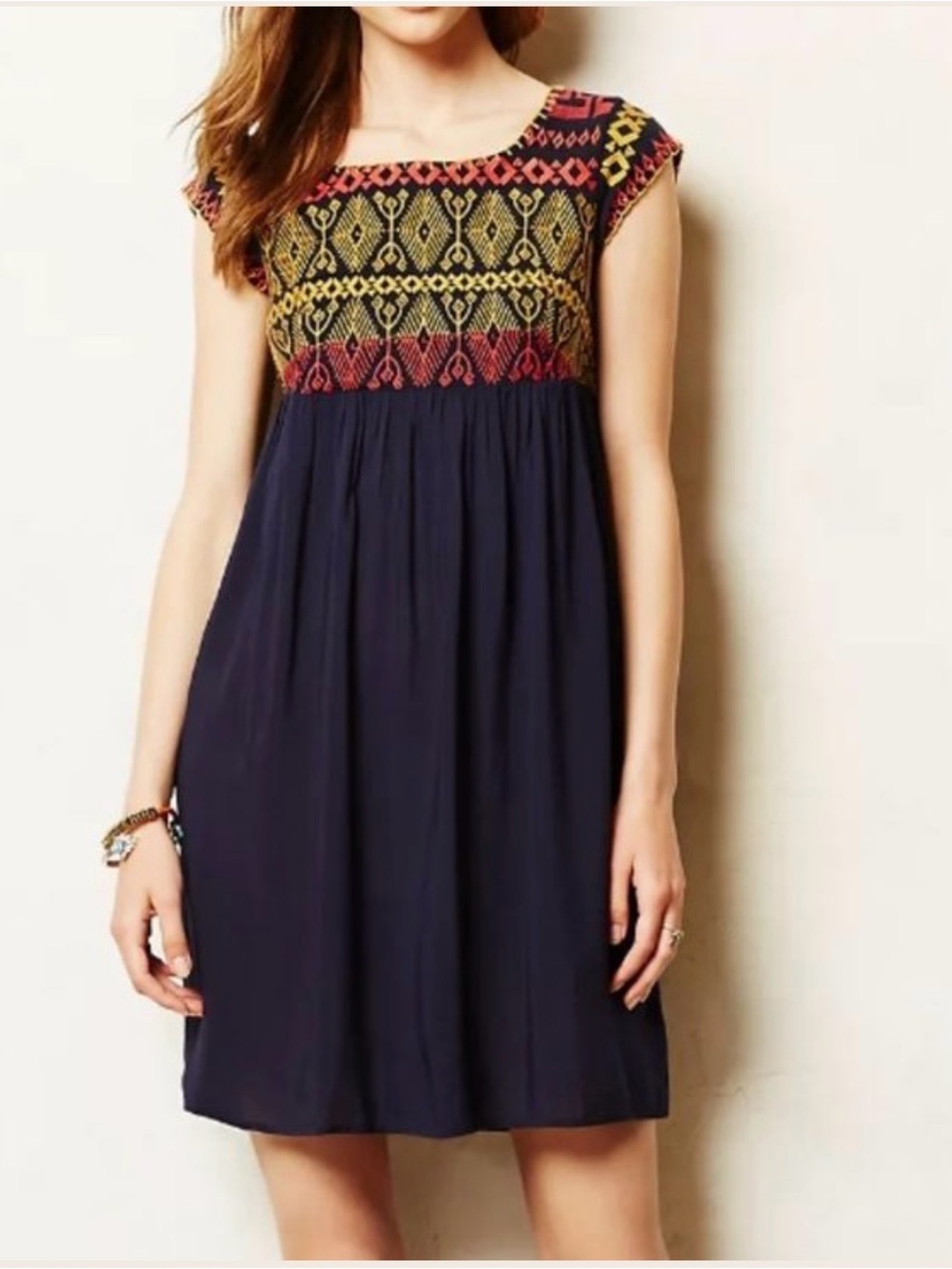 THML Embroidered Dress. Beautiful A-Line Nlie Dress